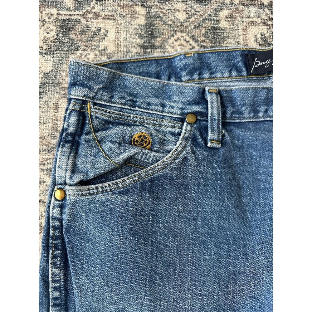 Wrangler Jeans Mens 35x36 Blue George Strait Cowboy Cut 13MGSHD - Picture 2 of 9